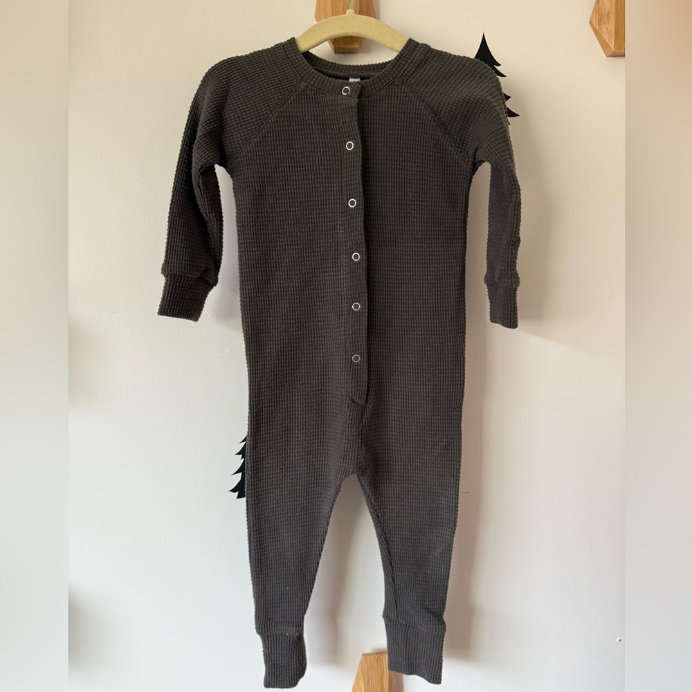 Rylee + Cru Thermal Longjohn - Black - 12-18 Months